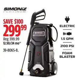 Canadian Tire Simoniz ELECTRIC 1.5 GPM 2100 PSI FOAM BLASTER offer
