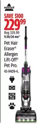Canadian Tire BISSELL Pet Hair Eraser Allergen Lift-Off Pet Pro offer