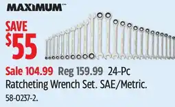 Canadian Tire MAXIMUM 24-Pc Ratcheting Wrench Set offer