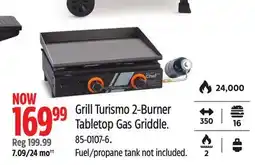 Canadian Tire MASTER Chef Grill Turismo 2-Burner Tabletop Gas Griddle offer