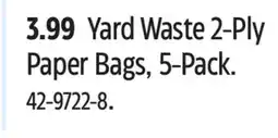 Canadian Tire Yard Waste 2-Ply Paper Bags, 5-Pack offer