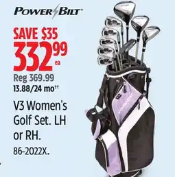 Canadian Tire PowerBilt V3 Women's Golf Set. LH or RH offer