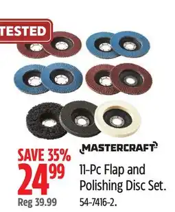 Canadian Tire Mastercraft 11-Pc Flap and Polishing Disc Set offer