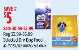 Canadian Tire IAMS Selected Dry Dog Food offer