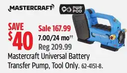 Canadian Tire Mastercraft Universal Battery Transfer Pump offer