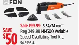 Canadian Tire FEIN MM300 Variable Speed Oscillating Tool Kit offer