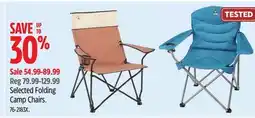 Canadian Tire Coleman Selected Folding Camp Chairs offer