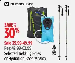 Canadian Tire OUTBOUND Selected Trekking Poles or Hydration Pack offer
