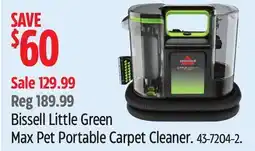 Canadian Tire Bissell Little Green Max Pet Portable Carpet Cleaner offer