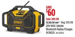 Canadian Tire DEWALT 20V MAX Jobsite Bluetooth Radio/Charger, DCR025 offer