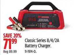 Canadian Tire Motomaster Classic Series 8/4/2A Battery Charger offer
