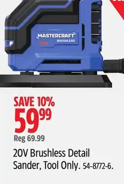 Canadian Tire Mastercraft 20V Brushless Detail Sander, Tool Only offer
