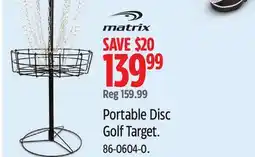 Canadian Tire Matrix Portable Disc Golf Target offer