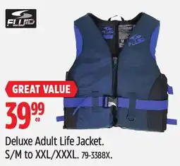 Canadian Tire Fluid Deluxe Adult Life Jacket offer