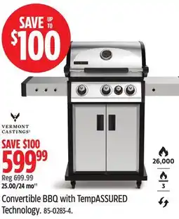 Canadian Tire Vermont Castings Convertible BBQ with TempASSURED Technology offer