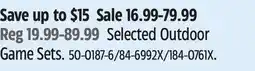 Canadian Tire Zuru Selected Outdoor Game Sets offer