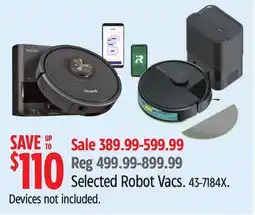 Canadian Tire Selected Robot Vacs offer