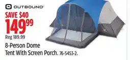Canadian Tire Outbound 8-Person Dome Tent With Screen Porch offer