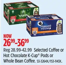 Canadian Tire Keurig Selected Coffee or Hot Chocolate K-Cup Pods or Whole Bean Coffee offer