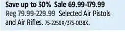 Canadian Tire MotoMaster Selected Air Pistols and Air Rifles offer