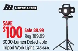 Canadian Tire MotoMaster 3000-Lumen Detachable Tripod Work Light offer