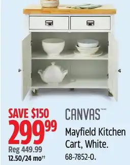 Canadian Tire CANVAS Mayfield Kitchen Cart, White offer