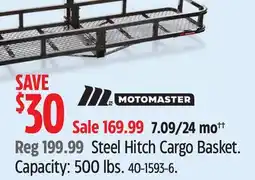 Canadian Tire MotoMaster Steel Hitch Cargo Basket. Capacity: 500 lbs offer