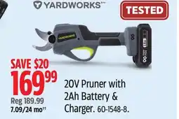 Canadian Tire 20V Pruner with 2Ah Battery & Charger offer