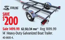 Canadian Tire Stirling 14´ Heavy-Duty Galvanized Boat Trailer offer