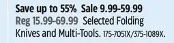 Canadian Tire Selected Folding Knives and Multi-Tools offer