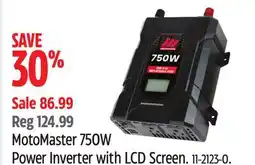 Canadian Tire MotoMaster 750W Power Inverter with LCD Screen offer
