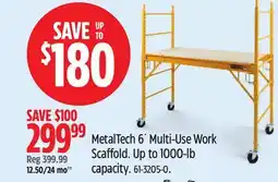 Canadian Tire MetalTech 6´ Multi-Use Work Scaffold offer