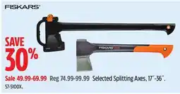 Canadian Tire Fiskars Selected Splitting Axes, 17˝-36˝ offer