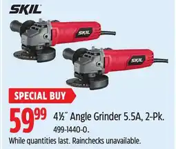 Canadian Tire SKIL 41⁄2˝ Angle Grinder 5.5A, 2-Pk offer