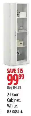 Canadian Tire Sauder 2-Door Cabinet White offer