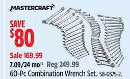 Canadian Tire Mastercraft 60-Pc Combination Wrench offer