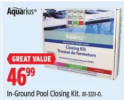 Canadian Tire Aquarius In-Ground Pool Closing Kit offer