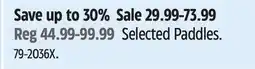 Canadian Tire Pelican Selected Paddles offer