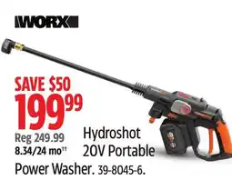 Canadian Tire Worx Hydroshot 20V Portable Power Washer offer