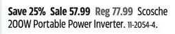 Canadian Tire Scosche 200W Portable Power Inverter offer