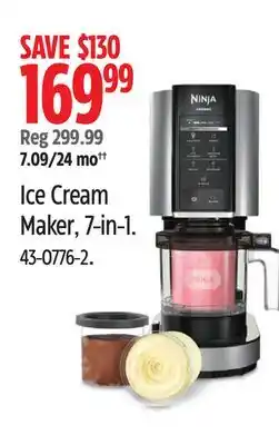 Canadian Tire Ninja Ice Cream Maker, 7-in-1 offer