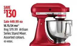 Canadian Tire Kitchenaid Artisan Series Stand Mixer offer
