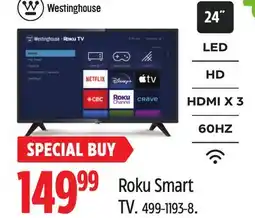 Canadian Tire Westinghouse Roku Smart TV offer