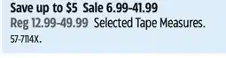 Canadian Tire Lufkin Selected Tape Measures offer
