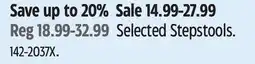 Canadian Tire Selected Stepstools offer