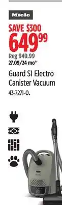 Canadian Tire Miele Guard S1 Electro Canister Vacuum offer