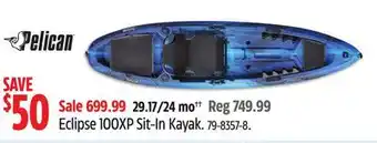 Canadian Tire Pelican Eclipse 100XP Sit-In Kayak offer