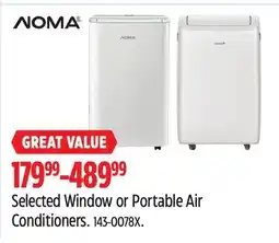 Canadian Tire Noma Selected Window or Portable Air Conditioners offer