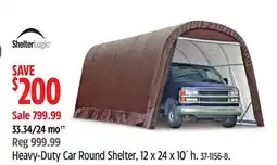 Canadian Tire Shelterlogic Heavy-Duty Car Round Shelter offer