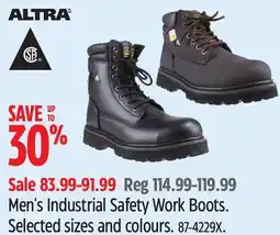 Canadian Tire Altra Men's Industrial Safety Work Boots offer